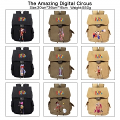 10 Styles The Amazing Digital Circus Cartoon Canvas Students Backpack Anime Bag