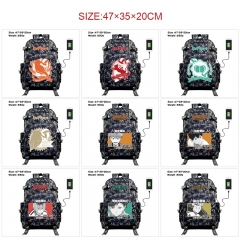 9 Styles Haikyuu Anime Cosplay Cartoon Canvas Colorful Backpack Bag With Data Line Connector
