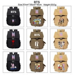 18 Styles K-POP BTS Bulletproof Boy Scouts Cosplay Cartoon Canvas Students Backpack Anime Bag