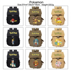18 Styles Pokemon Cosplay Cartoon Canvas Students Backpack Anime Bag