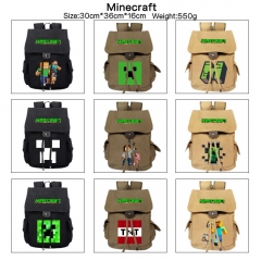 10 Styles Minecraft Cartoon Canvas Students Backpack Anime Bag