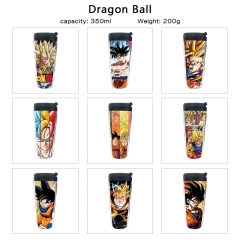 11 Styles 350ML Dragon Ball Z Cartoon Pattern Mug Anime Plastic Water Cup