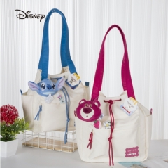 （30*14*33cm）5 Styles Disney Lotso Lilo & Stitch Anime Canvas Bag