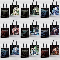 80 Styles Genshin Impact Cartoon Canvas Anime Shopping Bag