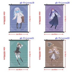 60x90CM 4 Styles Frieren: Beyond Journey's End Wall Scroll Cartoon Pattern Decoration Anime Wallscroll
