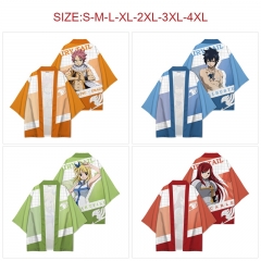 6 Styles Fairy Tail Anime 97% Polyester+3% Spandex Material Kimono Cloak