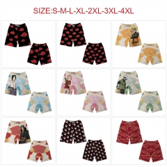 9 Styles（S-4XL）Naruto Anime 97% Polyester+3% Spandex Material Beach Pants