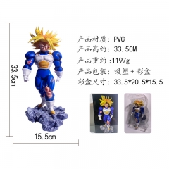 33.5CM Dragon Ball Z Trunks Anime PVC Figure Toy Doll With Light