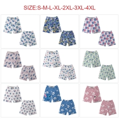 9 Styles（S-4XL）Lilo & Stitch Anime 97% Polyester+3% Spandex Material Beach Pants