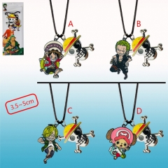 4 Styles One Piece Cartoon Alloy Anime Necklace