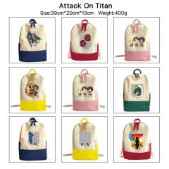 10 Styles Attack on Titan/Shingeki No Kyojin Cartoon Anime Canvas Backpack Bag