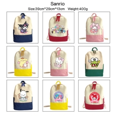 11 Styles Sanrio Cartoon Anime Canvas Backpack Bag