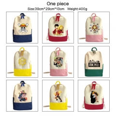 12 Styles One Piece Cartoon Anime Canvas Backpack Bag