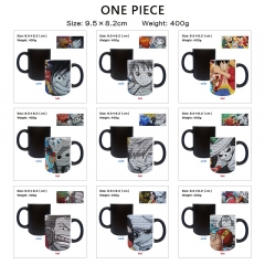 12 Styles One Piece Cartoon Pattern Ceramic Cup Anime Changing Color Ceramic Mug