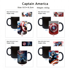 5 Styles Captain America Cartoon Pattern Ceramic Cup Anime Changing Color Ceramic Mug
