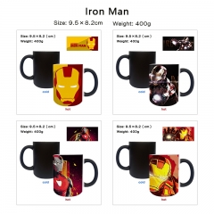 5 Styles Iron Man Cartoon Pattern Ceramic Cup Anime Changing Color Ceramic Mug