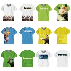 9 Styles Palworld Cartoon Color Printing Cosplay Anime T Shirt