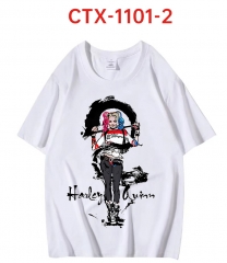 2 Styles Harley Quinn Movie Short Sleeve Cartoon Anime T Shirt