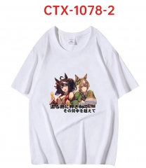 2 Styles Uma Musume Pretty Derby Short Sleeve Cartoon Anime T Shirt
