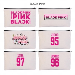 7 Styles Black Pink Anime Canvas Pencil Bag
