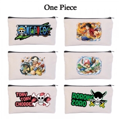 19 Styles One Piece Anime Canvas Pencil Bag