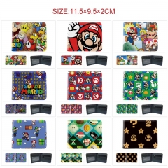 9 Styles Super Mario Bro PU Folding Purse Anime Short Wallet