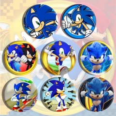 8PCS/SET Sonic the Hedgehog Cartoon Anime Alloy Pin Brooch