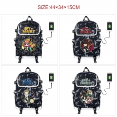 8 Styles SPY×FAMILY Anime Cosplay Cartoon Canvas Colorful Backpack Bag With Data Line Connector
