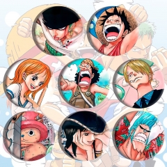 8PCS/SET One Piece Cartoon Anime Alloy Pin Brooch