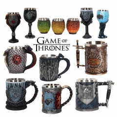 25 Styles Game of Thrones Stainless Steel Anime Goblet Resin Material Cup