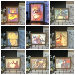 15 Styles 2 Sizes Naruto 3 Colors Changed Photo Frame Picture Lamp Anime Nightlight (USB)