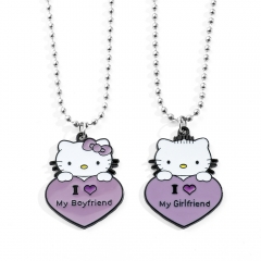 2 Styles Hello Kitty Cartoon Anime Alloy Necklace