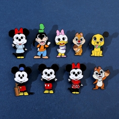 9 Styles Mickey Mouse and Donald Duck Cartoon Anime Alloy Pin Brooch