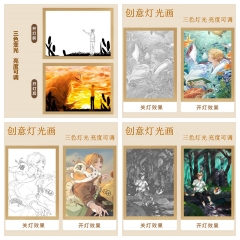 4 Styles 2 Sizes Natsume Yuujinchou 3 Colors Changed Photo Frame Picture Lamp Anime Nightlight (USB)
