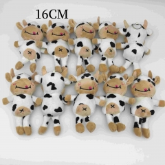 10PCS/SET 16CM Cow Cartoon Anime Plush Toy Doll