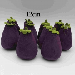 10PCS/SET 12CM Eggplant Anime Plush Toy Pendant