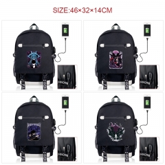 6 Styles Solo Leveling Cartoon Anime Canvas Backpack Bag With Data Line Connector