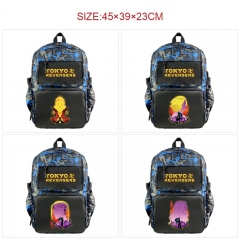 6 Styles Tokyo Revengers Cartoon Anime Nylon Camouflage Backpack Bag With Data Line Connector