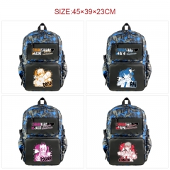 9 Styles Chainsaw Man Cartoon Anime Nylon Camouflage Backpack Bag With Data Line Connector