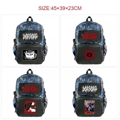8 Styles Berserk Cartoon Anime Nylon Camouflage Backpack Bag With Data Line Connector