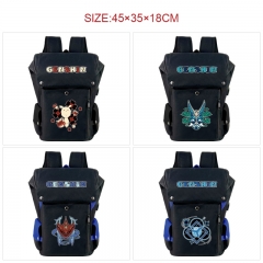 11 Styles Genshin Impact Cartoon Pattern Anime Backpack Bag With USB Charging Cable
