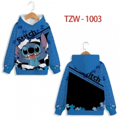 2 Styles Lilo & Stitch Cosplay Cartoon Print Anime Hooded Hoodie For Children