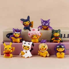 9PCS/SET 4.5CM Pokemon Pikachu Anime PVC Figure Toy