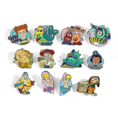 12 Styles Toy Story Cartoon Badge Pin Decoration Clothes Anime Alloy Brooch
