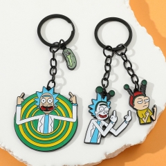 2 Styles Rick and Morty Cartoon Alloy Anime Keychain