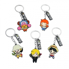 5 Styles One Piece Cartoon Alloy Anime Keychain