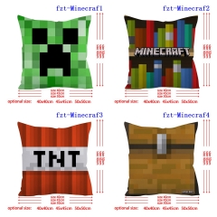 2 Sizes 6 Styles Minecraft Cartoon Square Anime Pillow Case