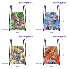 32X38CM 8 Styles Digital Monster Cartoon Anime Drawstring Bag