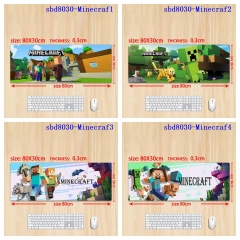 （80x30x0.3cm ）6 Styles Minecraft Cartoon Anime Mouse Pad