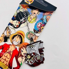2 Styles One Piece Cartoon Anime Alloy Keychain/Necklace